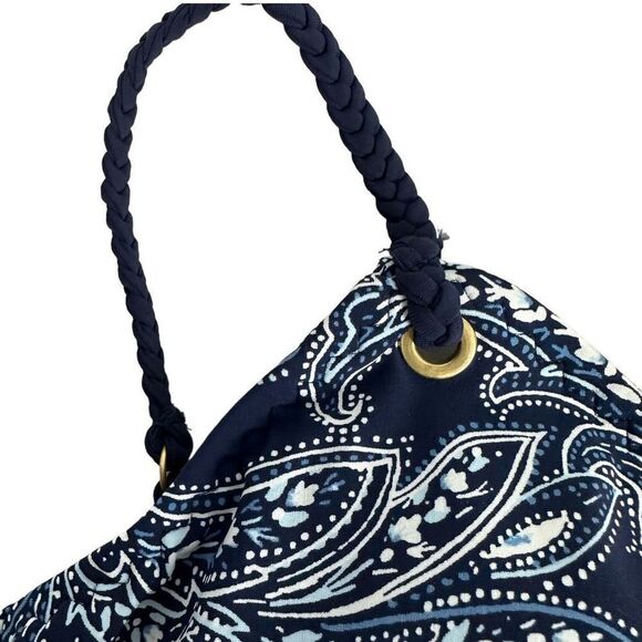 Lands' End Women's Tummy Control Navy Paisley Swimsuit size 10 - Picture 4 of 7